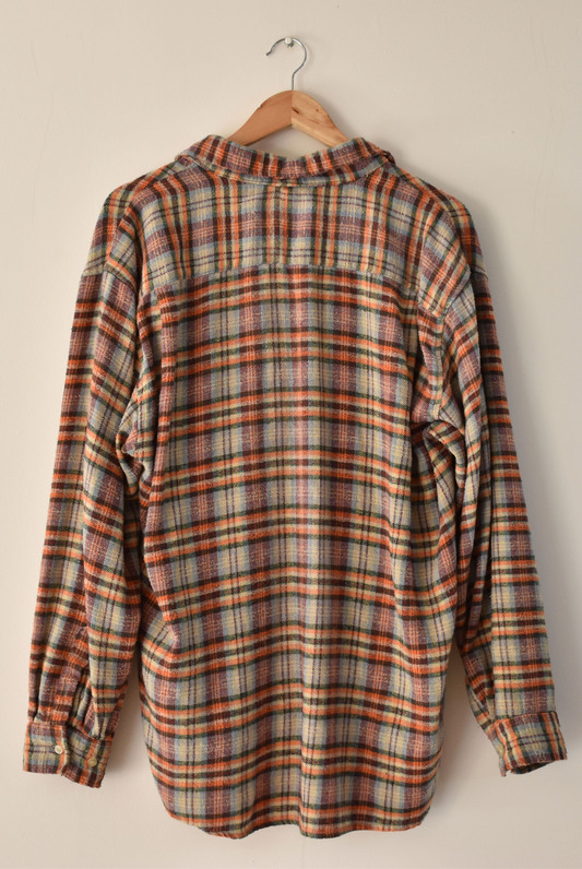 Chemise à carreaux orange