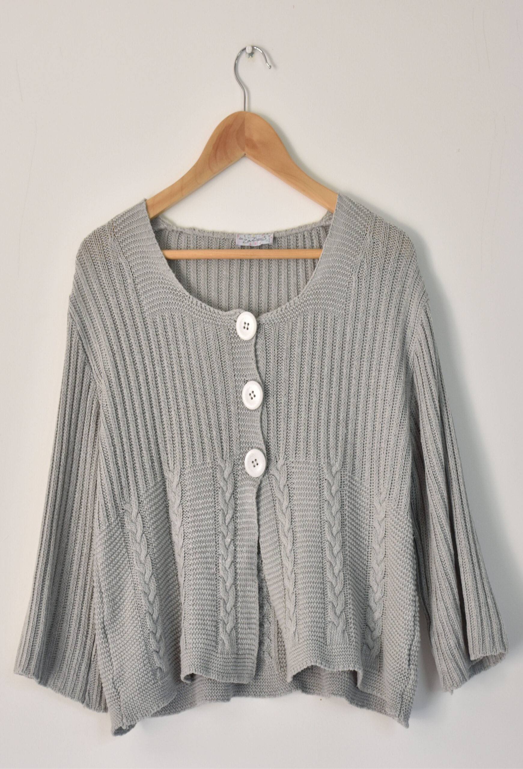 Haut tricoté bleu-gris