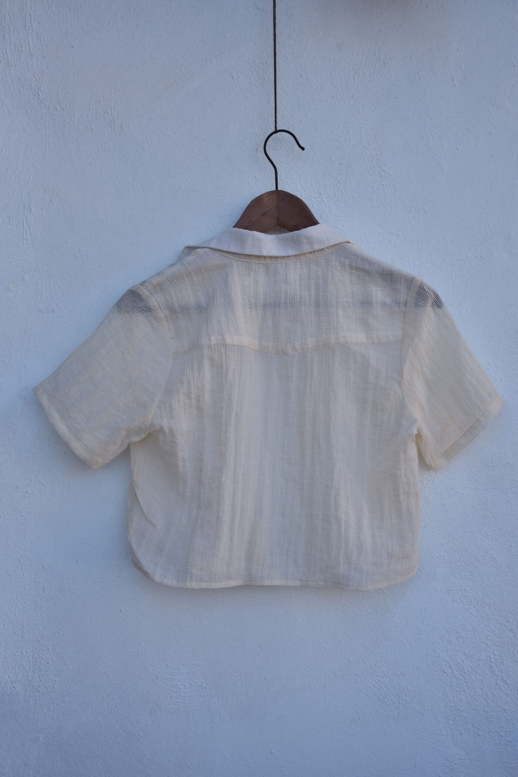 Chemise courte beige