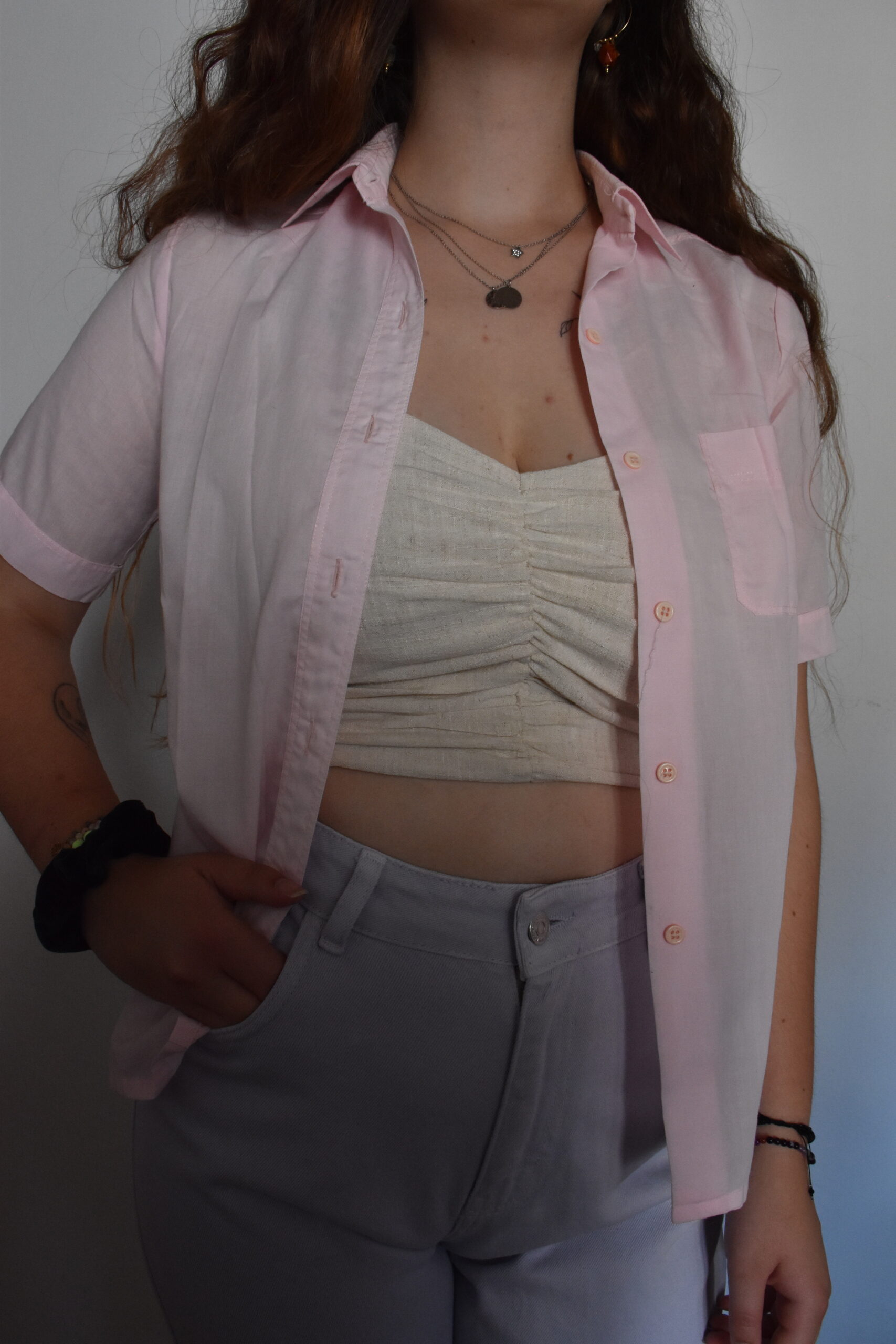Chemise rose