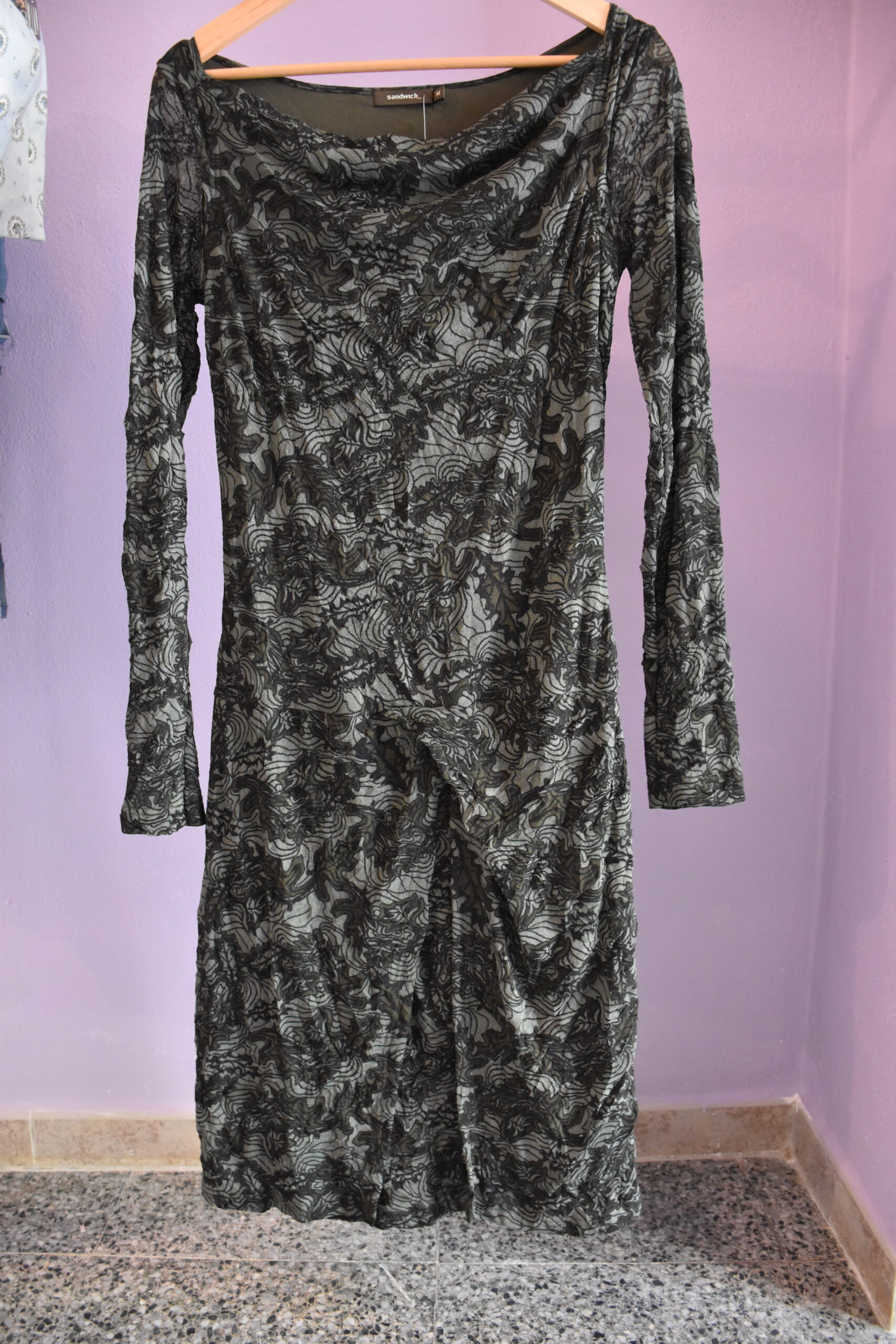 Robe longue grise