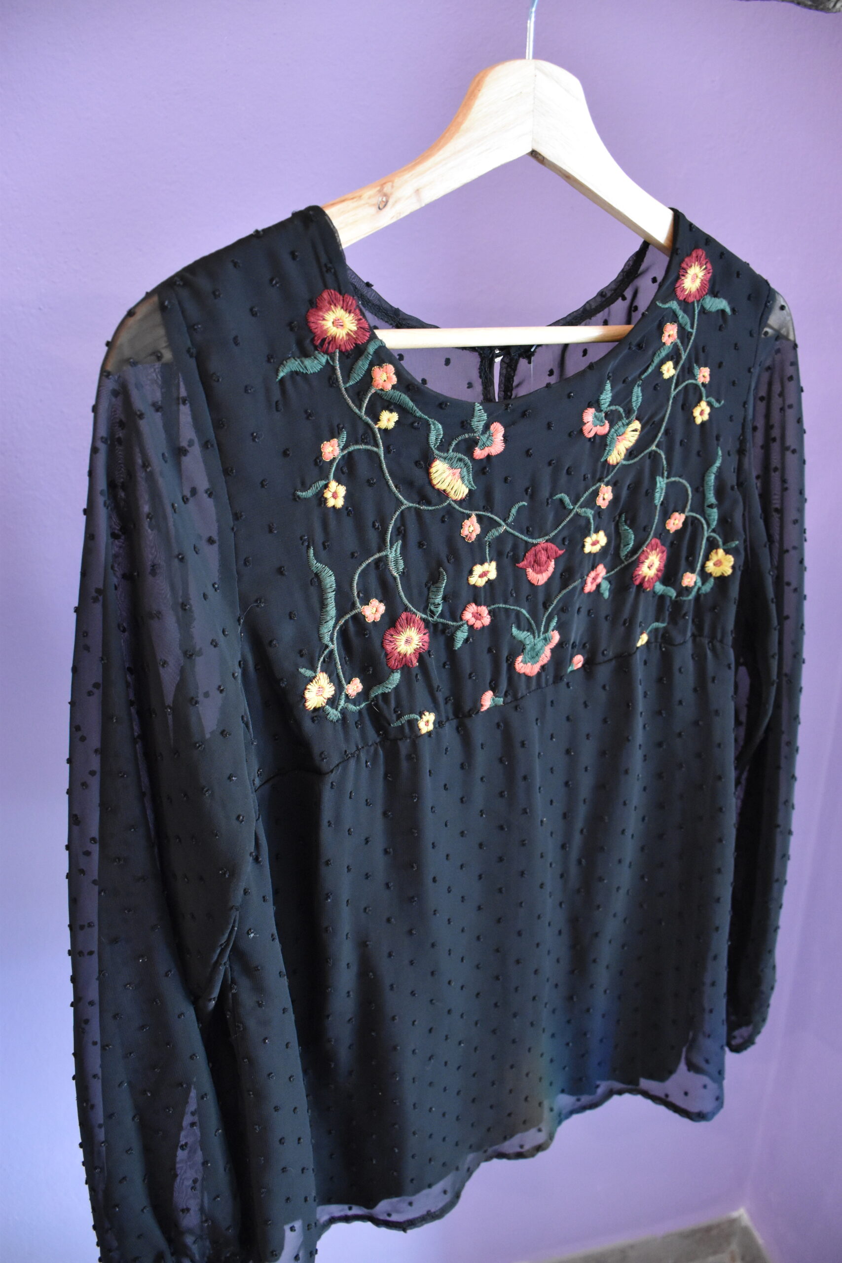 Haut manche longue motifs floraux