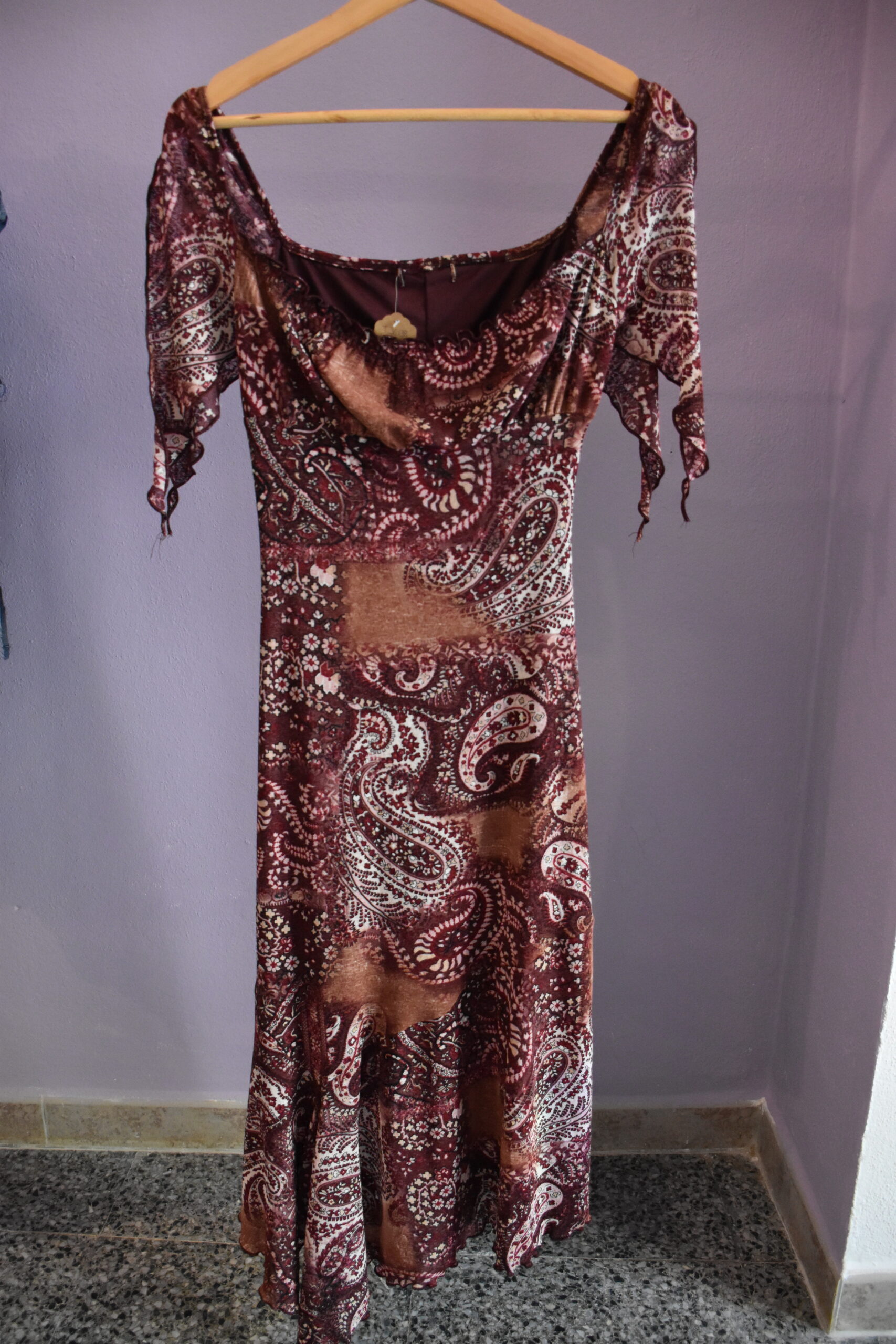 Robe longue bordeaux