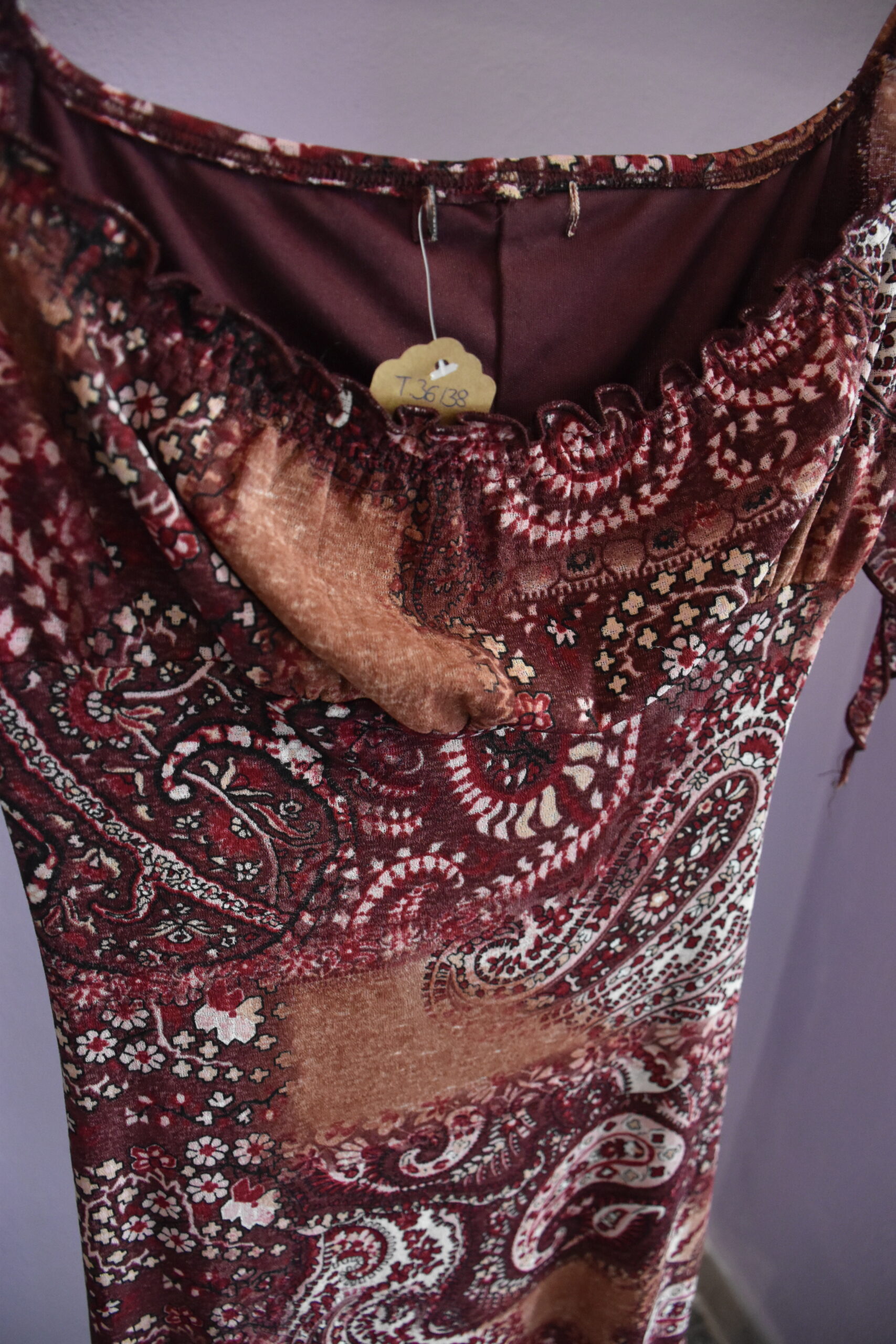 Robe longue bordeaux